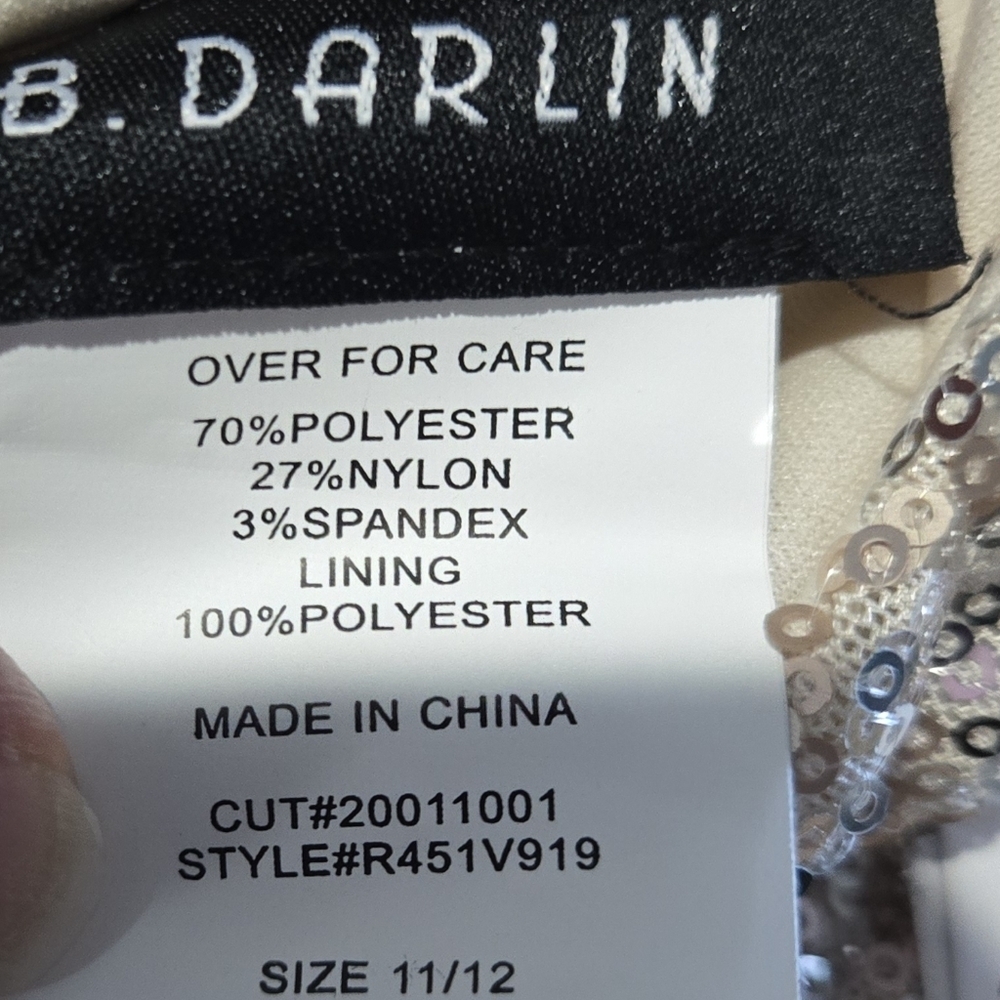 B Darlin Champagne Sequin Maxi Dress - Picture 5 of 5